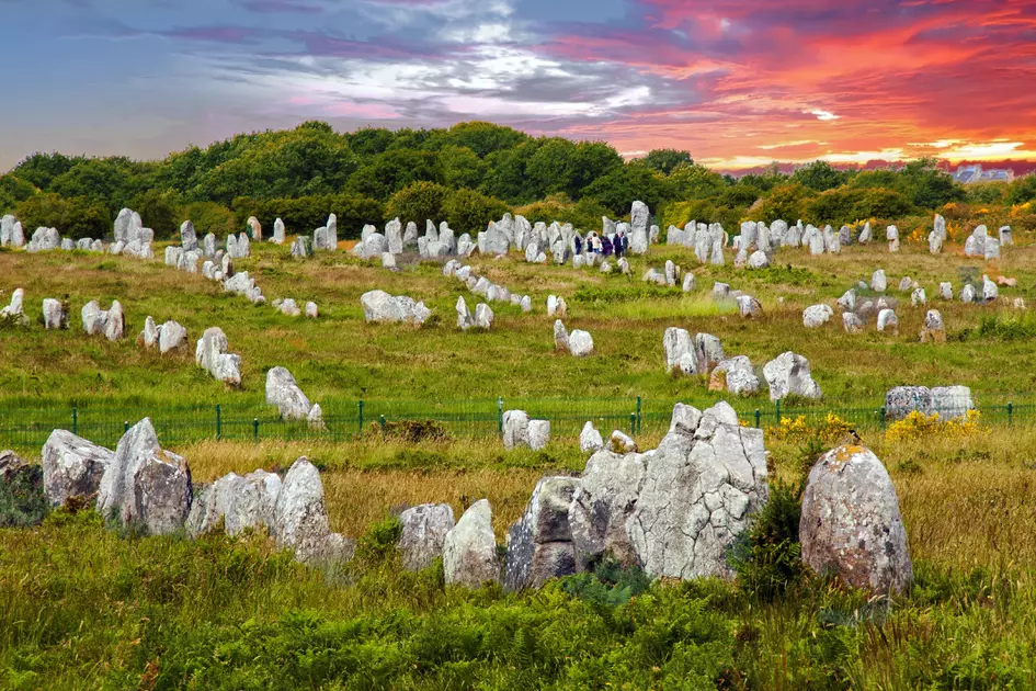 Exemple d'alignement de menhirs